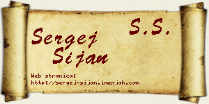 Sergej Šijan vizit kartica